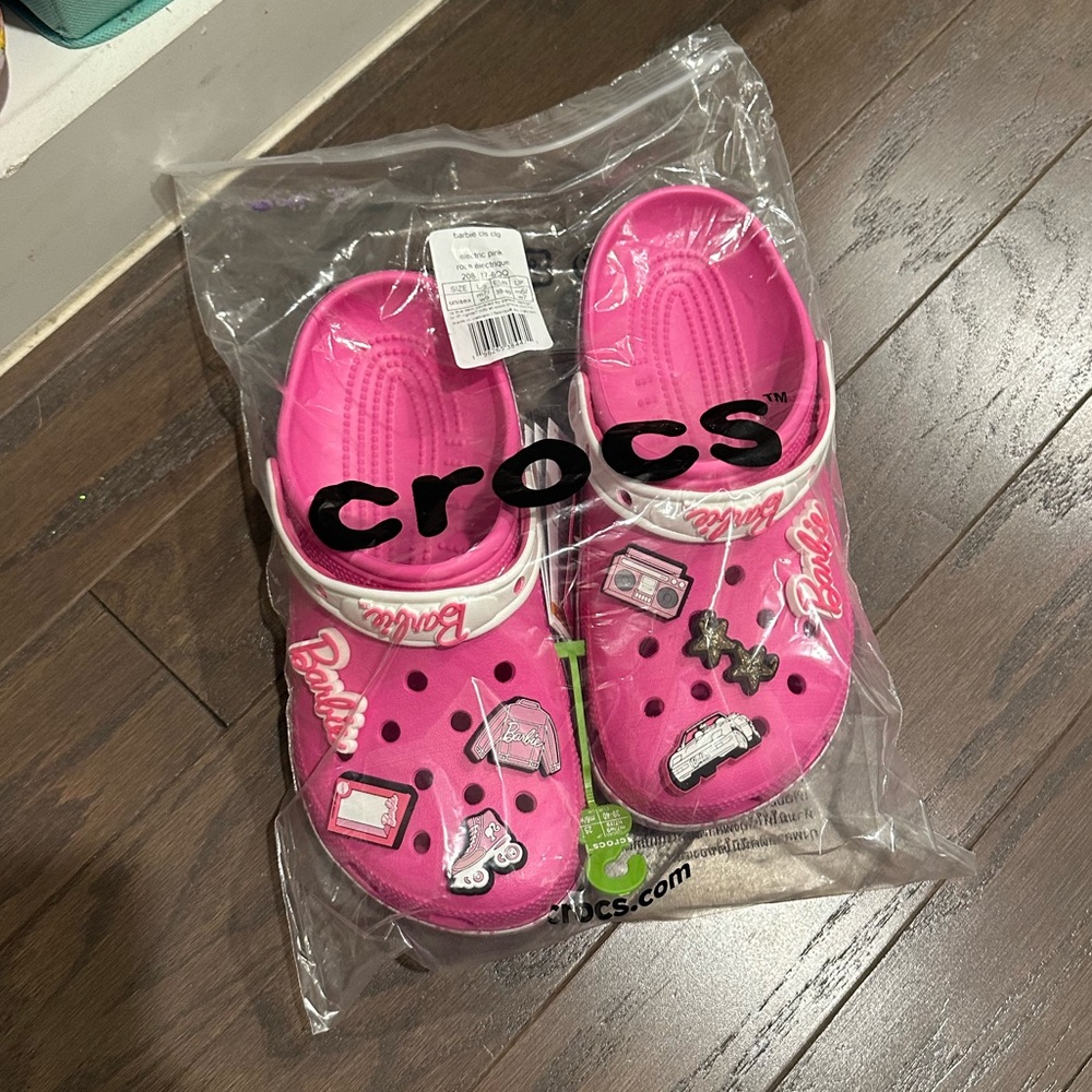 Brand new Barbie Crocs size 9